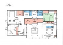 漆喰を塗り替え、焼杉を貼りつつも、本来の外観のイメージを崩さぬよう配慮を施したファザーデザイン